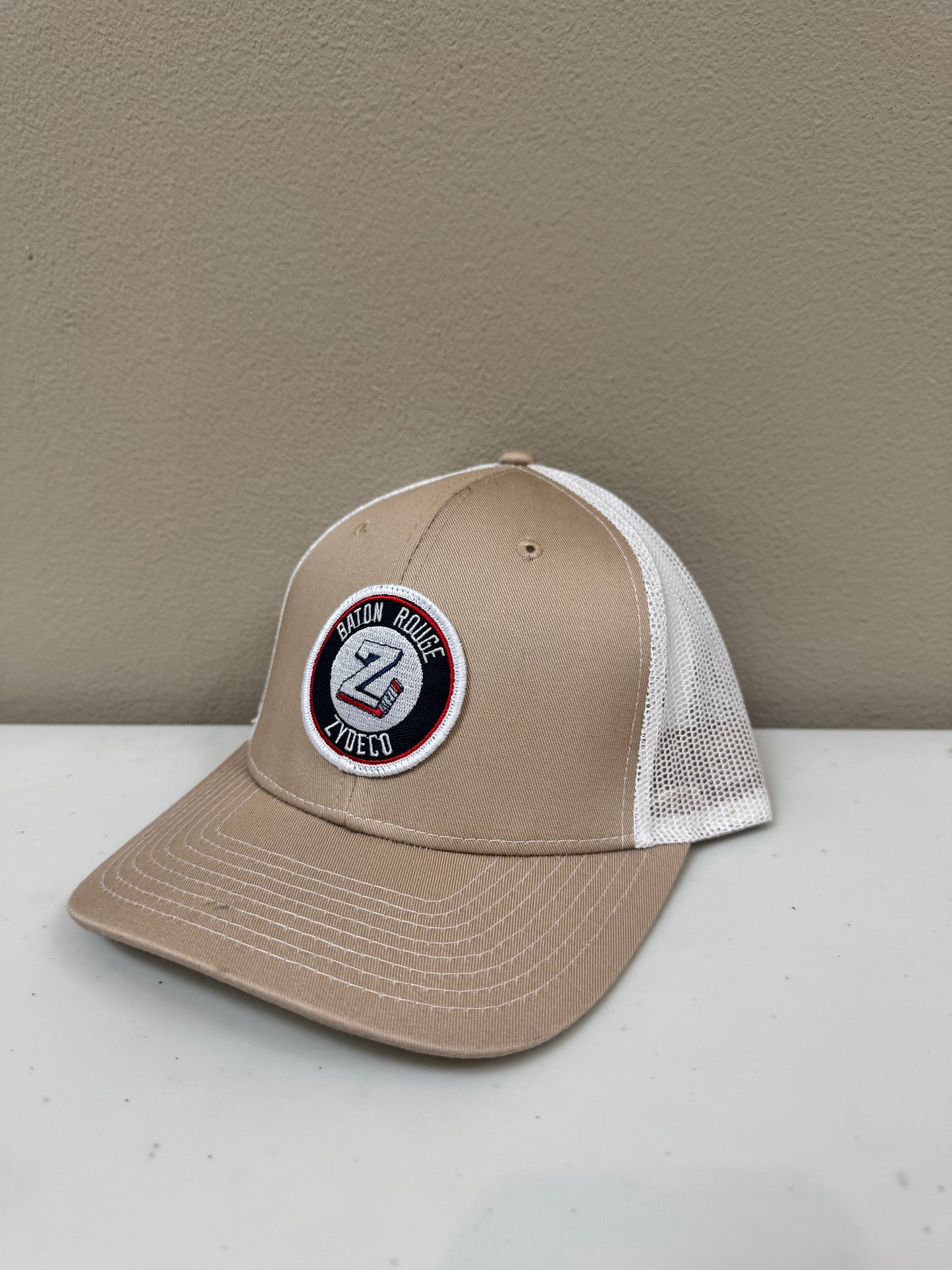 Tan Trucker with Circle Patch