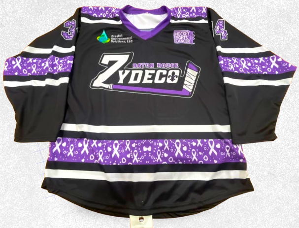 Hockey Fights Cancer Jersey Sponsored by Preston Environmental Solutions
