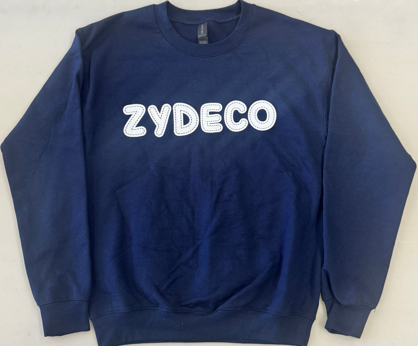 Stitched Zydeco Navy Crewneck