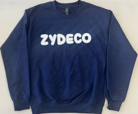 Stitched Zydeco Navy Crewneck